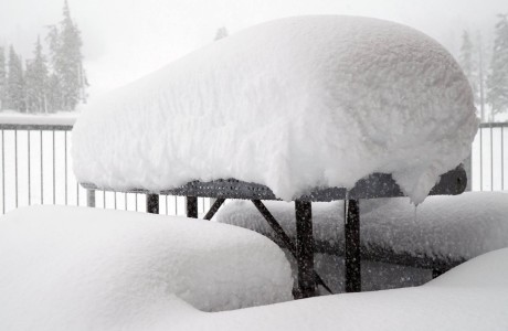 Snowy season in Bend