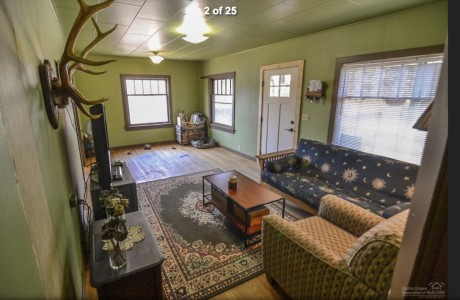 A cozy kitchen, a scary little basement, and a mountain view to boot . . . Bend Oregon