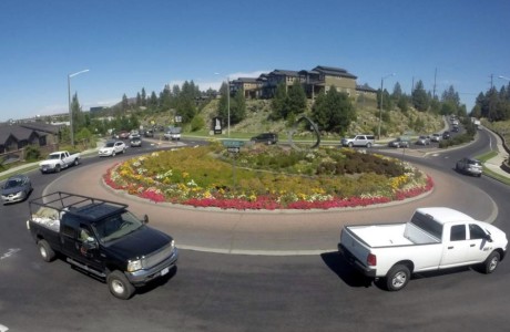 Stuck at the Reed Market roundabout in Bend