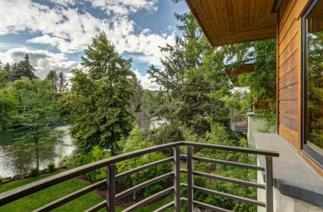 It featured 130' of river frontage as well as mature landscaping and lovely gardens.